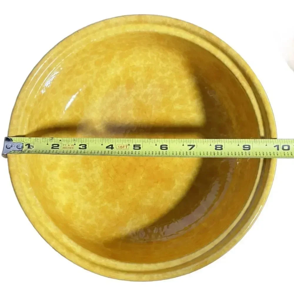Vintage Traditional Moroccan Mustard Yellow Tagine Cooking Pot (Made in Italy)